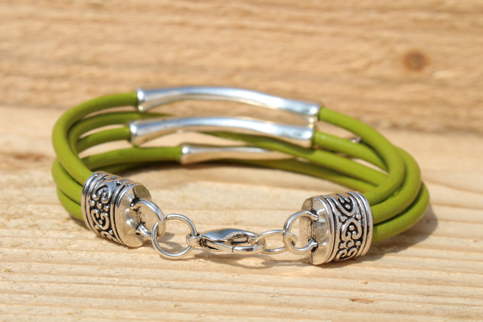 Womens Leather Bracelet 3rd Anniversary Summer Bangle Boho Etsy