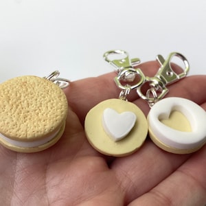 Cookie friendship necklace 2 part friendship necklace bff food jewelry biscuit bag charms  cookie necklaces