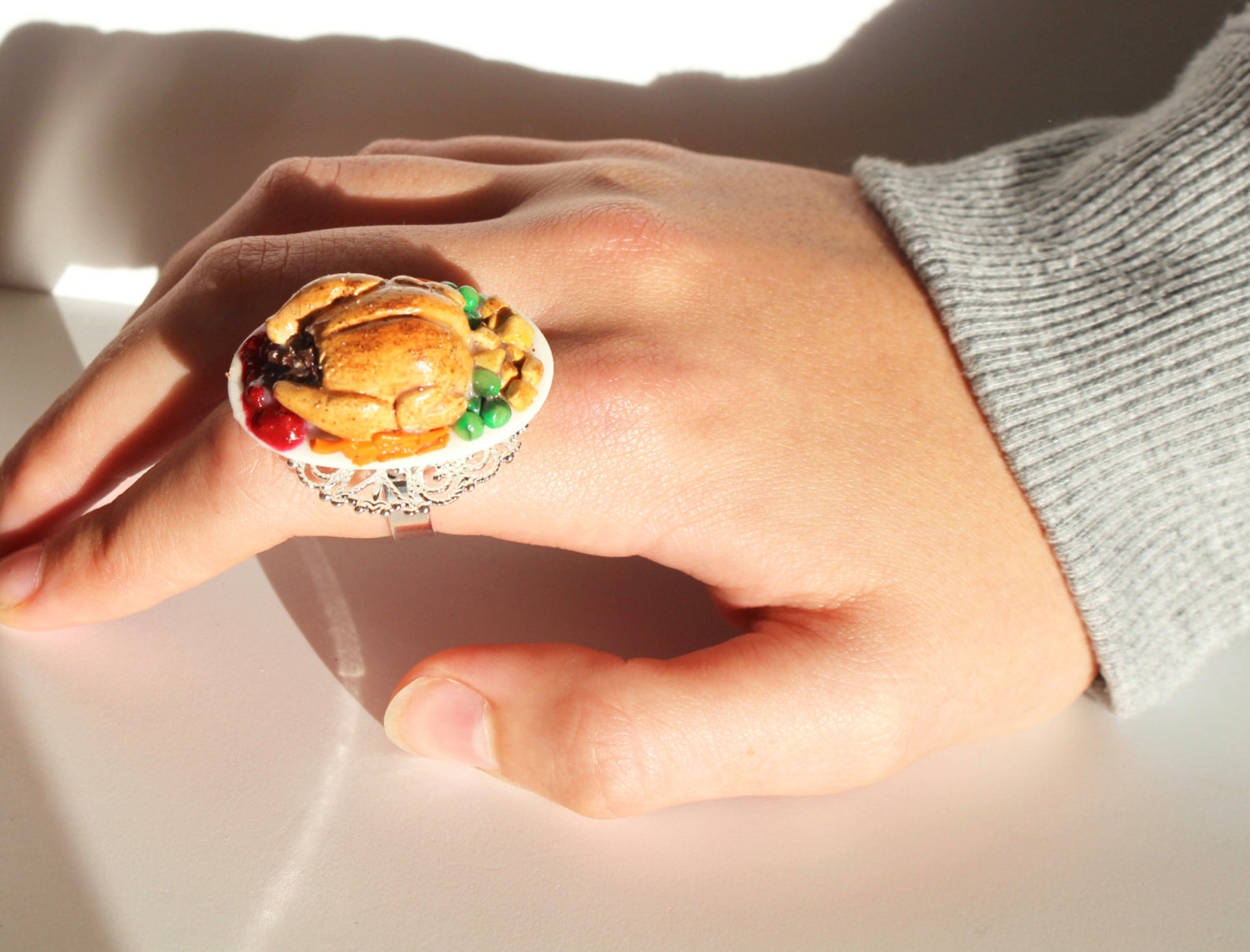 Christmas ring Thanksgiving ring turkey jewellery turkey ring Etsy