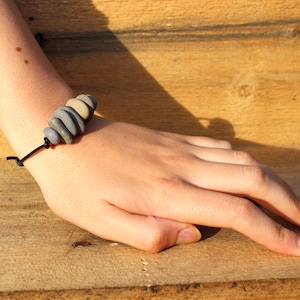 zen bracelet buddhist stone stack spiritual bracelet organic stacked pebbles natural stone charms cairn bangle beach stone yoga bracelet