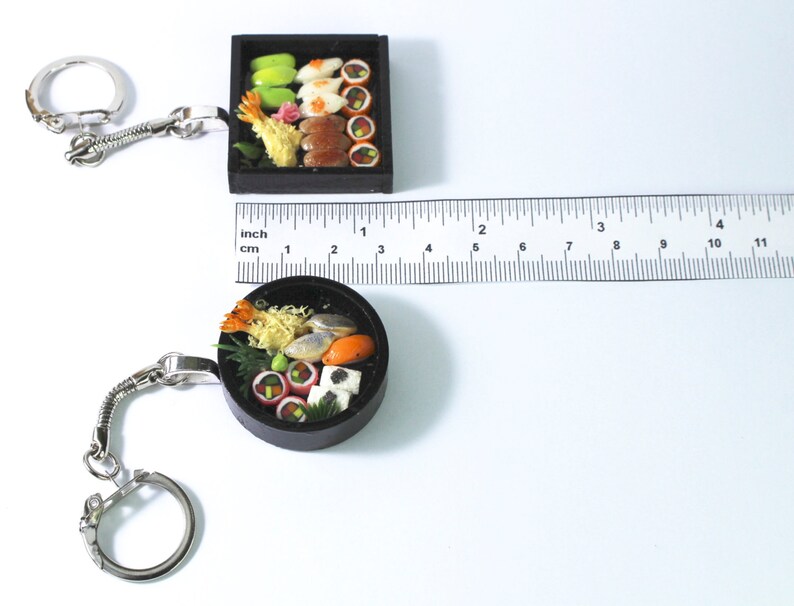 sushi necklace japenese food jewellery asian food necklace bento box necklace mini sushi necklace miniature food necklace tiny sushi charm image 5