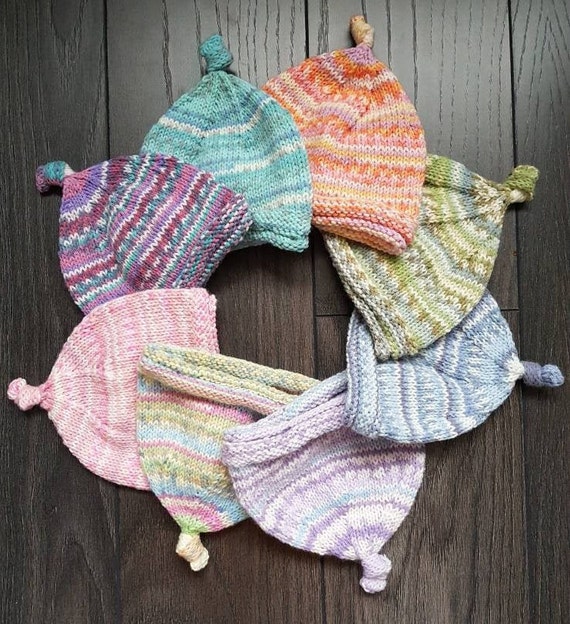 Knotted Newborn Baby Hat for Girl or 