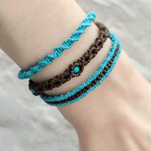 Multi-strand micro-macrame bracelets