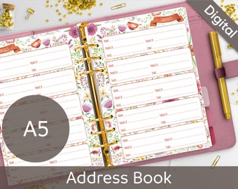 refillable address book etsy