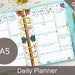 A5 Daily Planner Printable, Filofax A5 size printable refills, Syasia Cute Floral Day Organizer, DIY Planner Pages PDF Instant Download