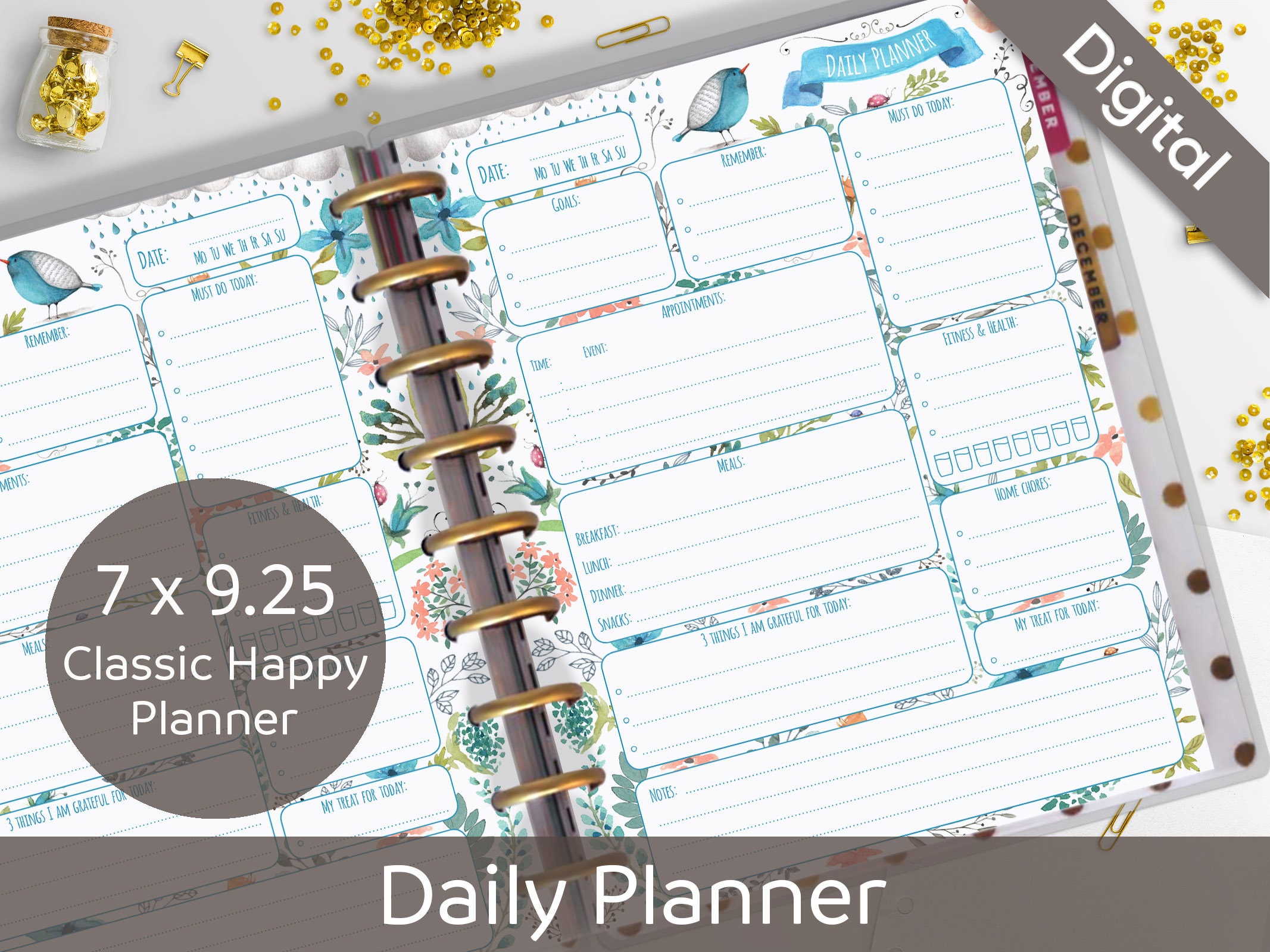 Happy Planner Printable Pages Etsy