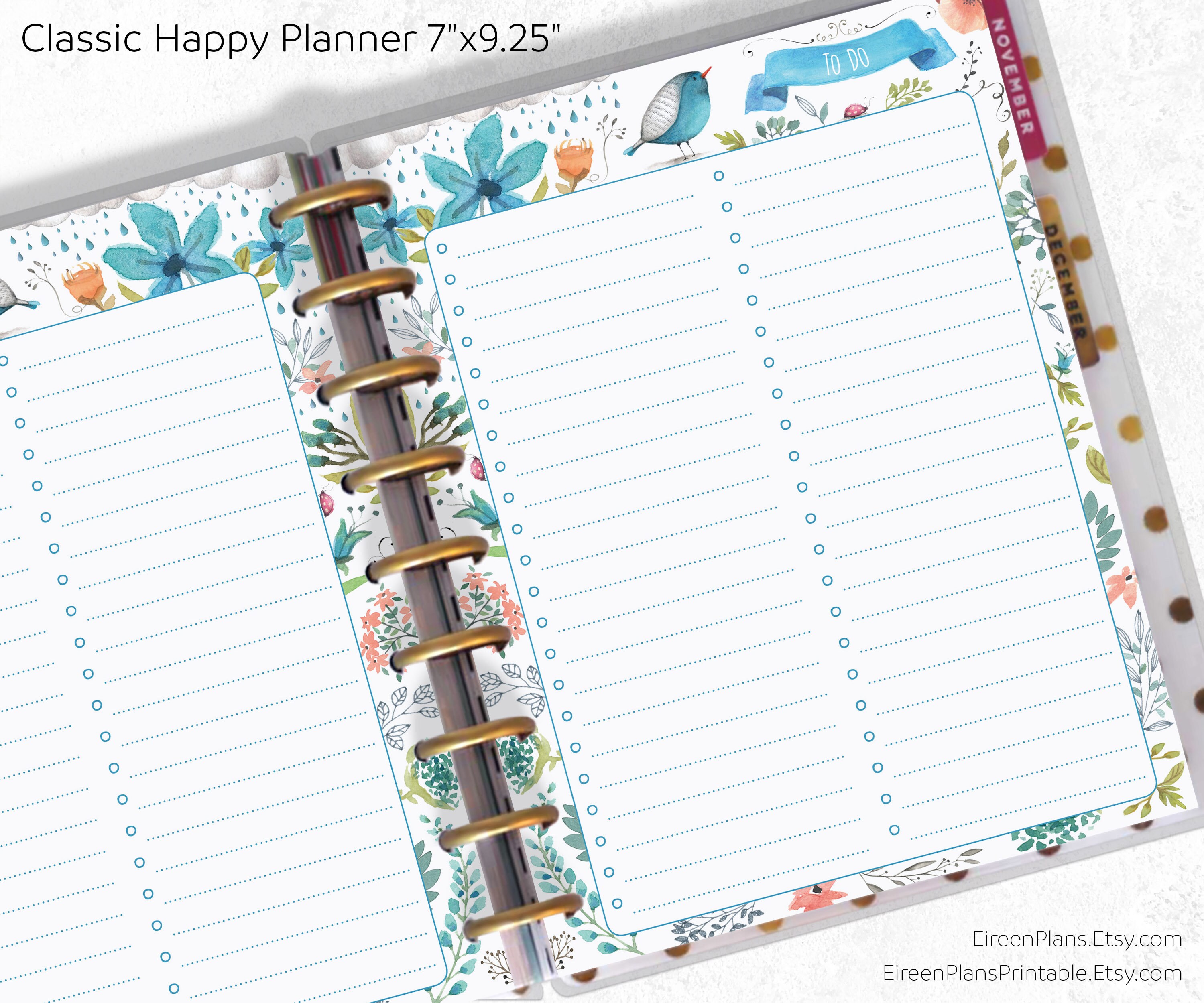 Happy Planner To Do List Printable Pages Checklist Checkbox Etsy