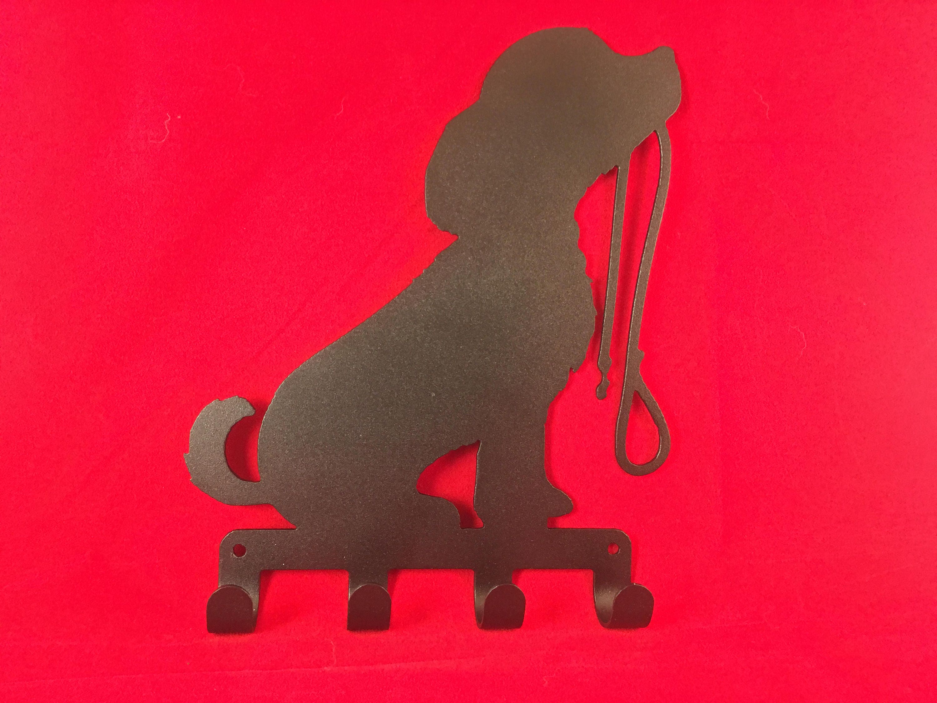 Dog with Lead Leash Key Rack CNC Plasma cut and Powder Coated Etsy
