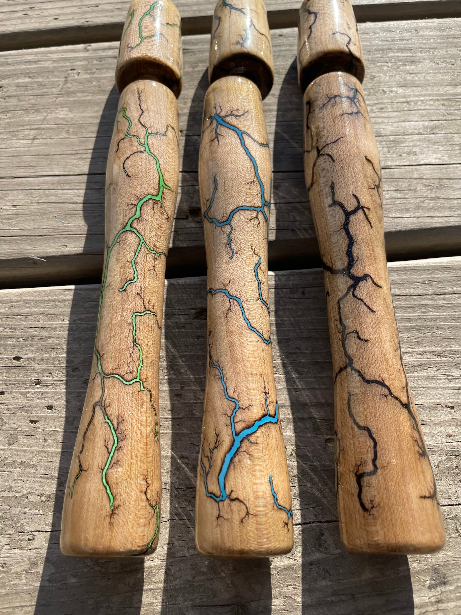 Custom Fishing Rod Handle, Fractal Burn, Inlay, Fly Rod Handle Etsy