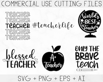 Teacher Svg Bundle, Teacher Quote Svg, Teacher Svg, School Svg, Teacher Life Svg, Back to School Svg, Teacher Appreciation Svg