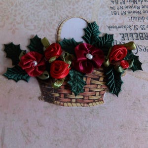 A Crazy Quilting Embellishment &quot;Christmas Holly&quot;