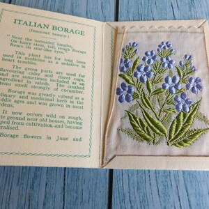 1 Vintage Floral Kensitas Ciggy Silk 2nd. Series Italian Borage (very hard to find)