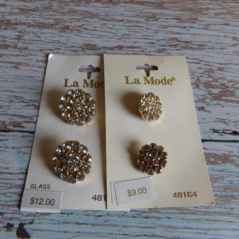 Rhinestone Buttons - Etsy