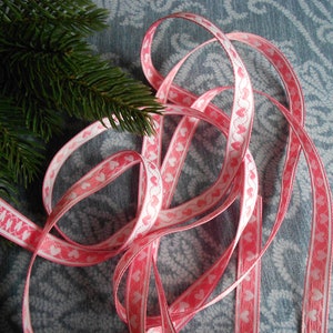 1 Yard 1/2  Inch  Pink Heart Ribbon Trim
