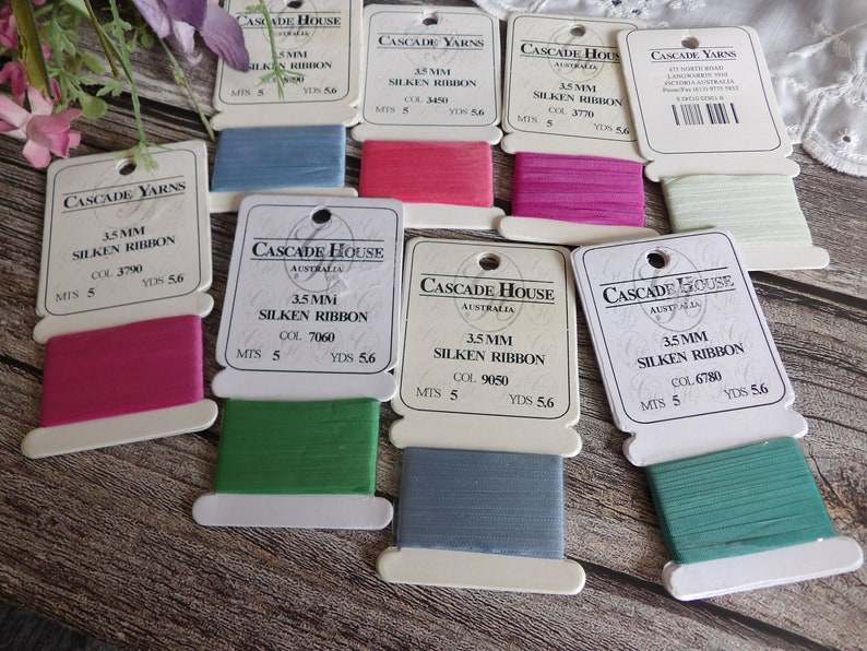 Cascade House Silk Ribbon Embroidery Pack: 3.5mm, 44 Yards - Etsy