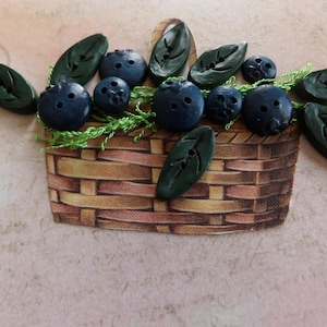 A Crazy Quilting Embellishment &quot;Basket of Blueberries&quot;