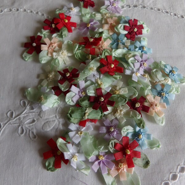 Silk Ribbon Flowers Etsy