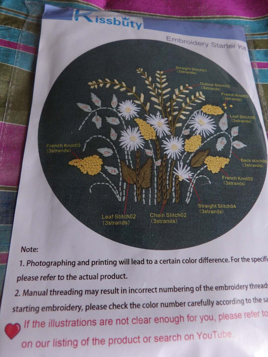1 Kissbuty Embroidery Starter Kit Etsy