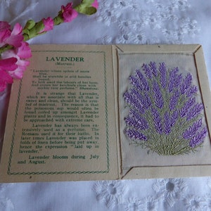 1 Vintage Floral Kensitas Ciggy Silk  Lavender