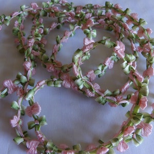 1 Yard  Stunning Rococo Flower Trim 1/2" wide  Pink  LAST 20 Yards! Has Been Discontinued