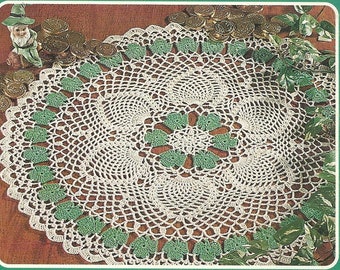 Crochet "Luck of the Irish" Doily Pattern KC1831, Intermediate Skill Level, Crochet PDF Digital Pattern