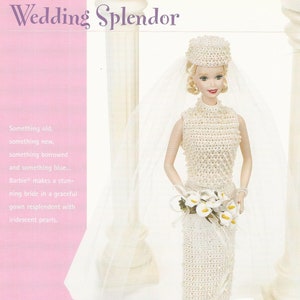 Crochet Fashion Doll Clothing &quot;Wedding Splendor&quot; Pattern Set #KC1804, Advanced Skill Level, Crochet PDF Digital Pattern