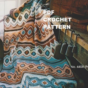 Crochet Navajo Afghan Pattern #KC0014, Intermediate Skill Level, Crochet PDF Pattern