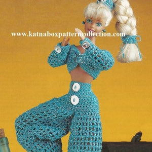 Crochet Fashion Doll Clothing &quot;Genie Costume&quot; Pattern Set #KC0879, Intermediate Skill Level, Crochet PDF Digital Pattern