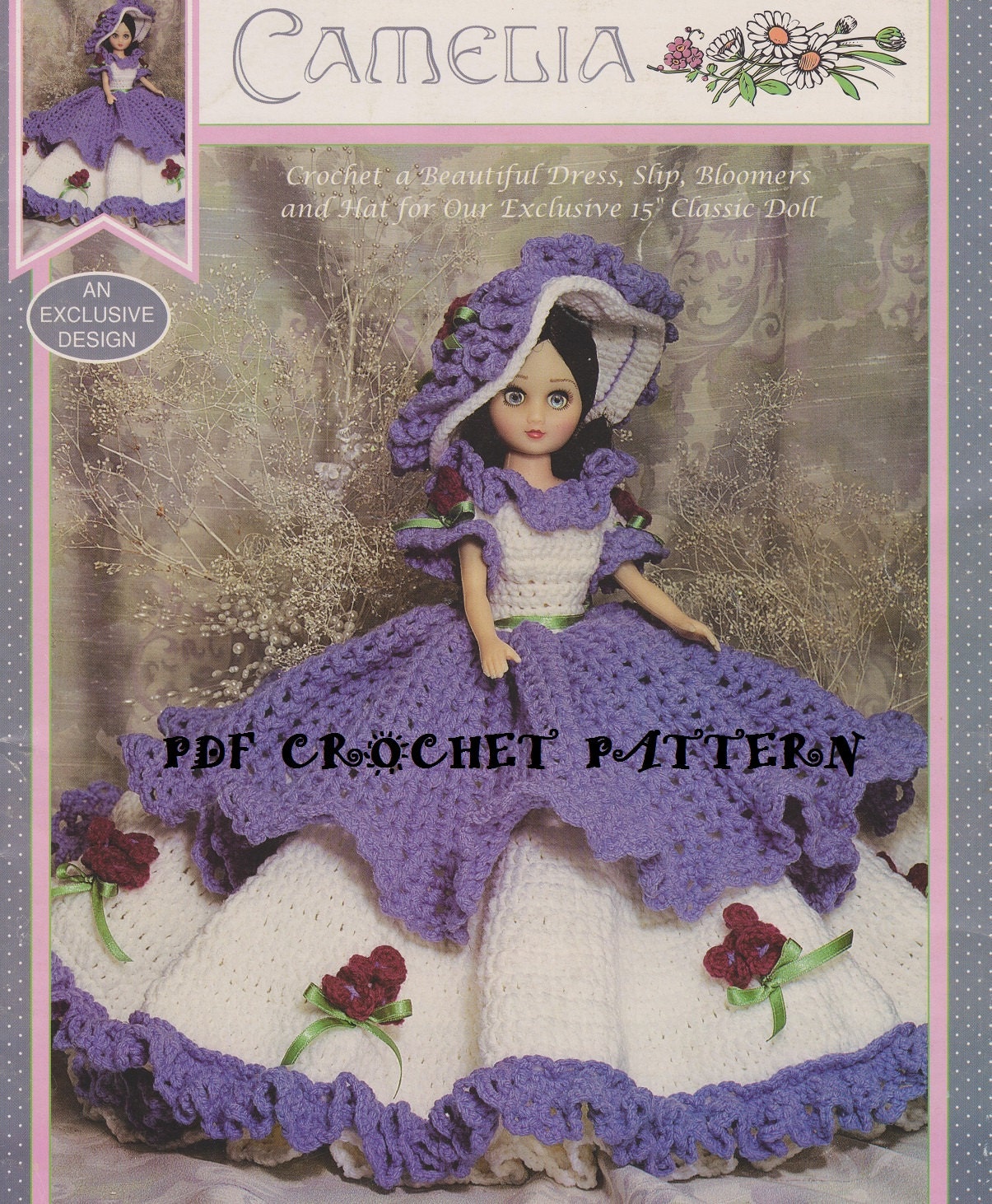 Crochet Bed Doll Pattern Camelia Pattern KC0790 | Etsy