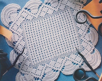 Crochet "Wicker" Doily Pattern #KC0803, Advanced Skill Level, Crochet PDF DIGITAL Pattern