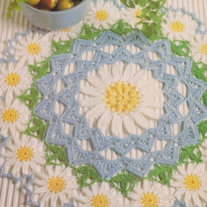 Crochet "Daisy Corona" Doily Pattern KC0442, Intermediate/Advanced Skill Level, Crochet PDF Digital Pattern