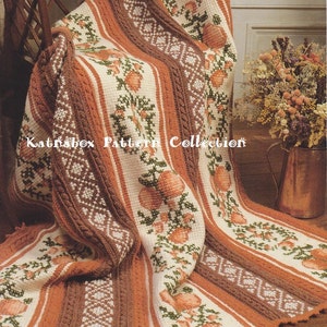 Crochet "Harvest Glow" Afghan Pattern #KC0396, Advanced Skill Level, Crochet PDF Digital Pattern