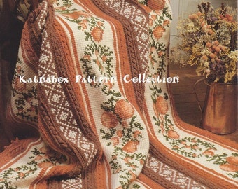 Crochet "Harvest Glow" Afghan Pattern #KC0396, Advanced Skill Level, Crochet PDF Digital Pattern