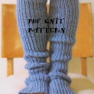 Knit Ladies Super Easy Legwarmers Pattern #KC0379, Beginner Skill Level, Knit PDF Digital Pattern