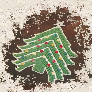 Crochet PDF Pattern : Christmas Tree Potholder