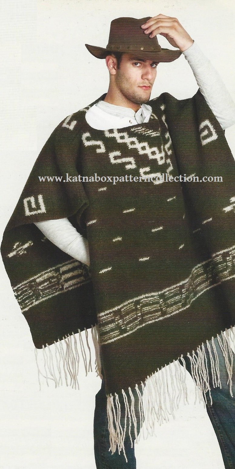 Crochet Mens Clint Eastwood Inspired Poncho Pattern KC1795 - Etsy Canada