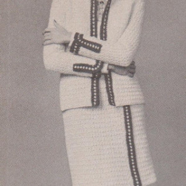 Crochet Ladies High Fashion Suit Pattern #KC0505, Advanced Skill Level, Crochet PDF Digital Pattern