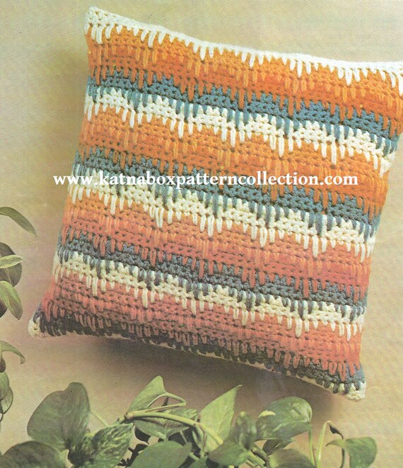 Bargello Needle Point Crochet Pillow Pattern Pdf Instant Download