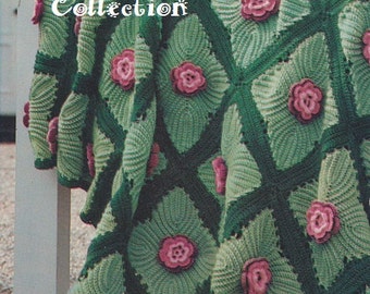 Crochet "Irish Rose" Afghan Pattern #KC0525, Advanced Skill Level, Crochet PDF Digital Pattern