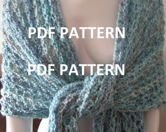Crochet Cheryl's Waterfall Shawl Pattern #KC1040, Beginner Skill Level, PDF Crochet Pattern