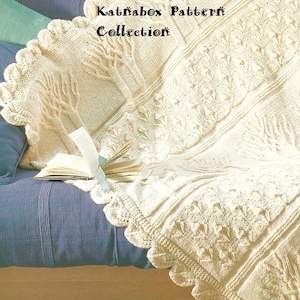 Knit Twin Trees (Tree of Life) Afghan Pattern #KC1751, Intermediate Skill Level, Knit PDF Digital Pattern