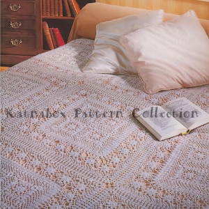 Crochet PDF Pattern: "Romance" Bedspread