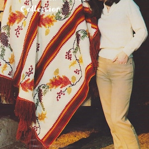 Crochet Autumn Medley Afghan Pattern #KC0397, Advanced Skill Level, Crochet PDF Digital Pattern