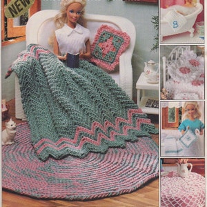 Crochet Fashion Doll Home Decor Leaflet #KC0028, Fortgeschrittene, PDF Häkelanleitung