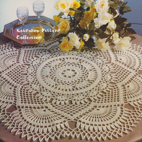 Crochet Crystal Flower Doily Pattern #KC0018, Intermediate Skill Level, Crochet PDF DIGITAL Pattern