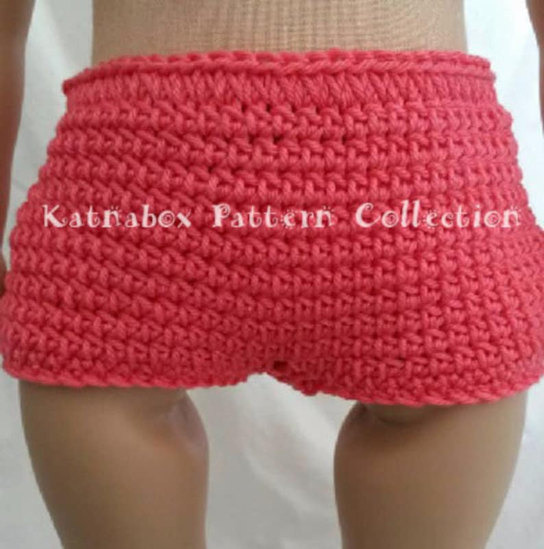 Crochet 18 Inch Doll Simple Panties Pattern KC0245 Beginner Etsy