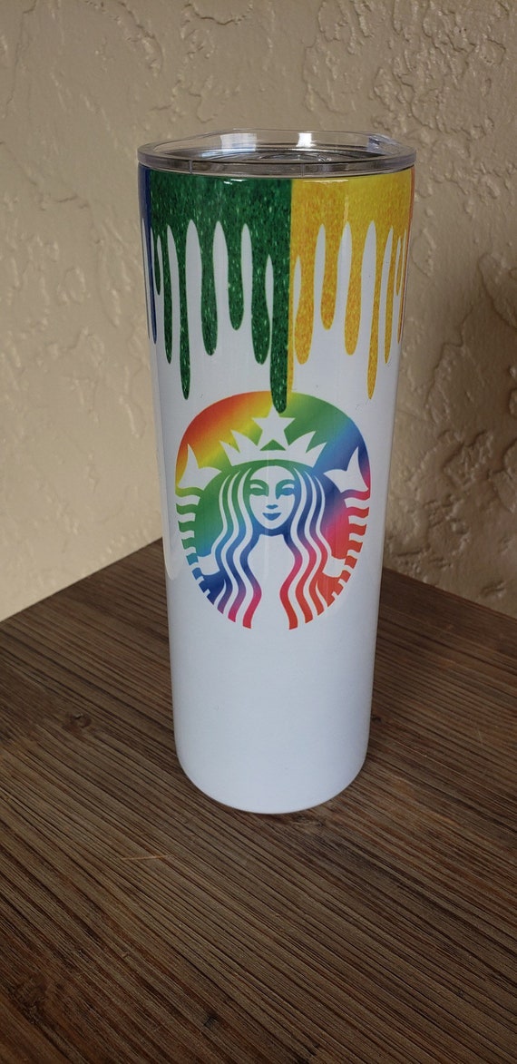 Starbucks Pride 20 Oz Skinny Tumbler Gay Pride LBBQT Etsy