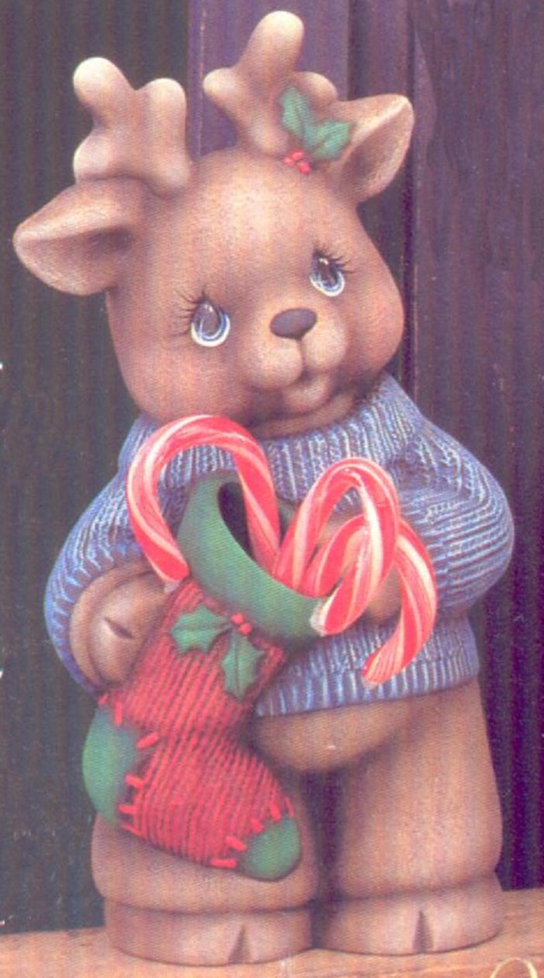 Ceramic Bisque Reindeer Deer Boy Upaint Christmas Ready to Etsy