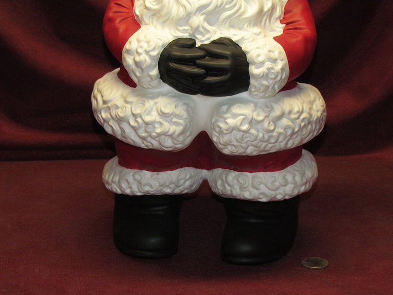 Ceramic Bisque Large Winking Vintage Santa Claus Hand Painted Etsy