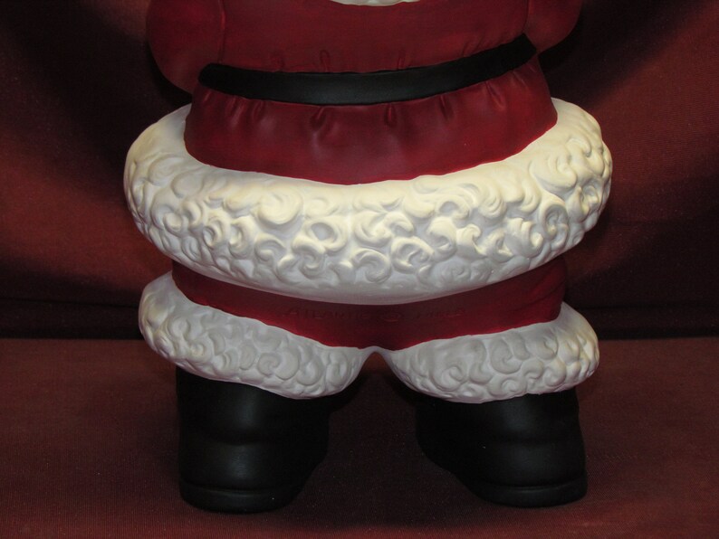 Ceramic Bisque Large Winking Vintage Santa Claus Hand Painted Etsy